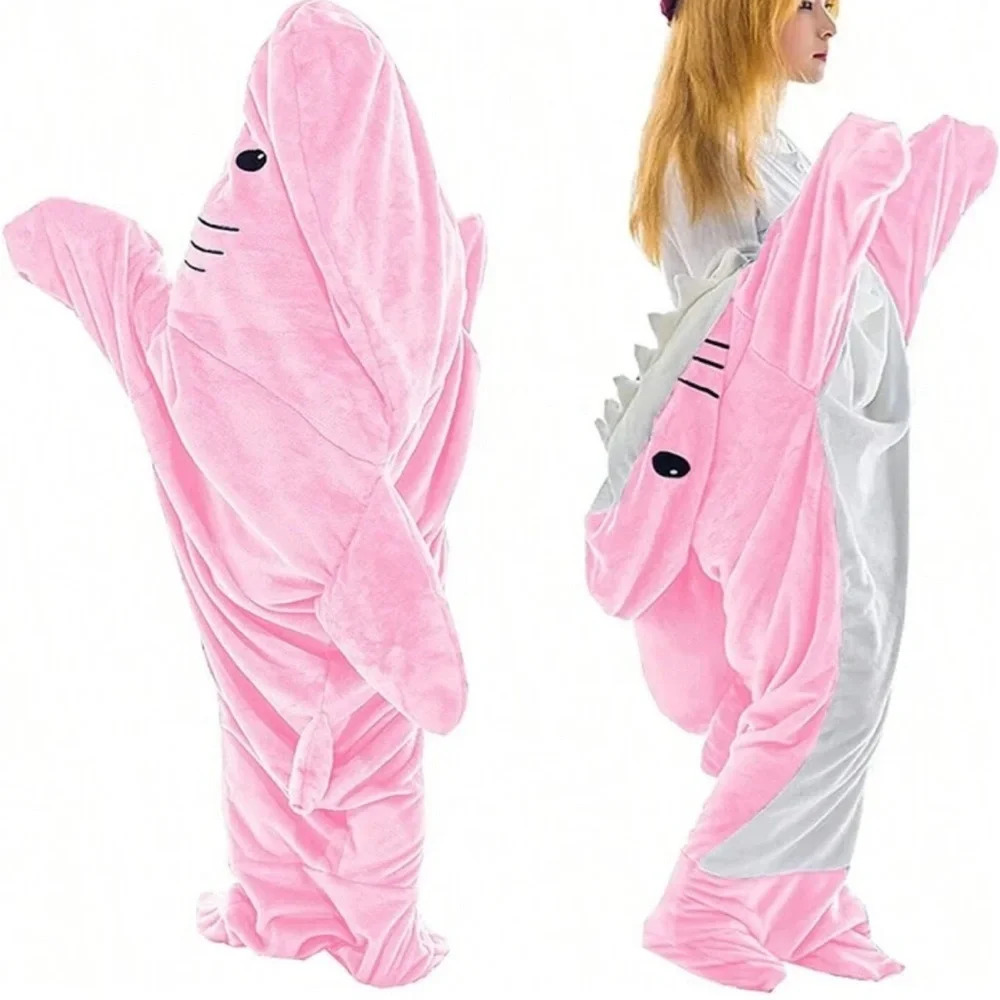 New Pink Shark Blanket size Medium - Picture 4 of 8